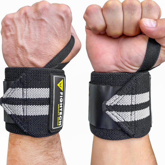 18 Inch Professional Weightlifting Wrist Wraps - Ultimate Support for Powerlifting, Strength Training & Bodybuilding (Black)